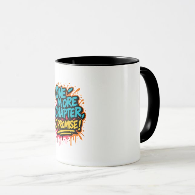 Graffiti-Style Reading Quote Tee / Book Lover Gift Mug (Front Right)