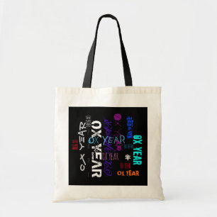 Graffiti style Repeating Ox Year 2021 BTB Tote Bag