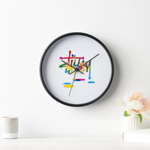 Graffiti Style Wall Clock