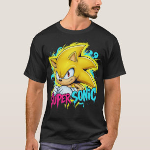 Graffiti Super Sonic - Neon Drip Streetwear Design T-Shirt