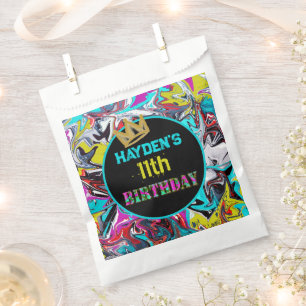 Graffiti theme birthday favour bags