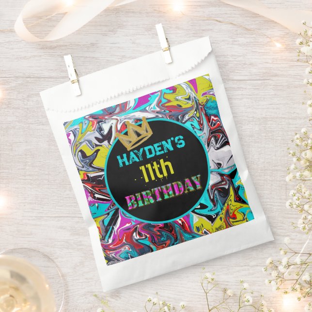 Graffiti theme birthday  favour bags (Clipped)