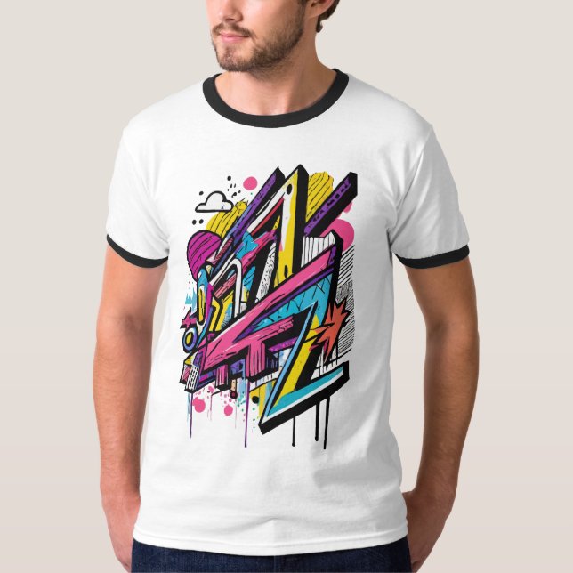Graffiti Threads: Urban Style Statements T-Shirt (Front)