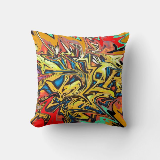 Graffiti throw pillow (Front)