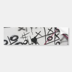 Graffiti Tic Tac Toe Bumper Sticker
