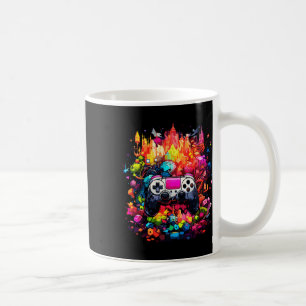 Graffiti Tie Dye Splash Video Game Controller Game Coffee Mug