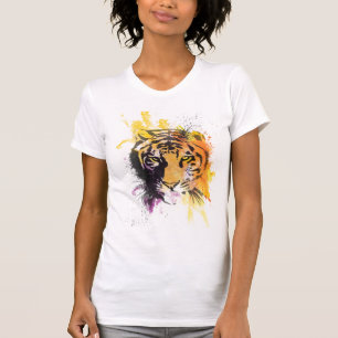 Graffiti Tiger Ladies T-Shirt