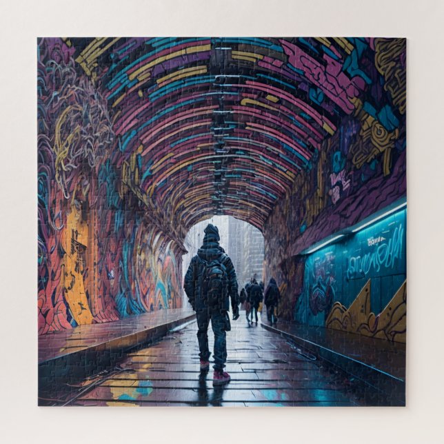 Graffiti Tunnel Of Art Jigsaw Puzzle (Vertical)