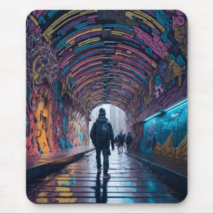 Graffiti Tunnel Of Art Mouse Pad