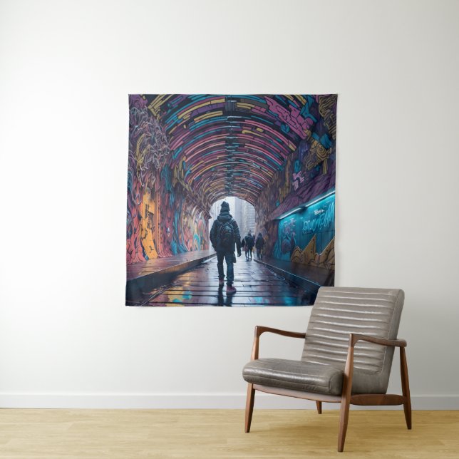 Graffiti Tunnel Of Art Tapestry (In Situ)