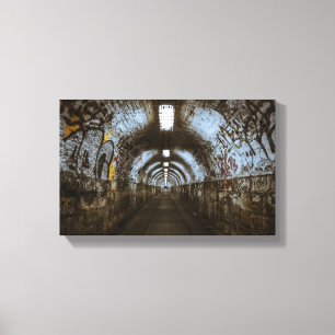 Graffiti Tunnel Urban Decay Canvas Print
