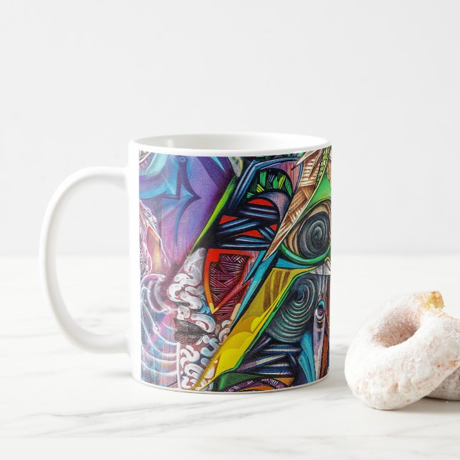 Graffiti Urban Art Coffee Mug (With Donut)