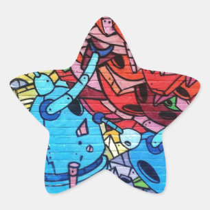 Graffiti Urban Painting Abstract Star Sticker