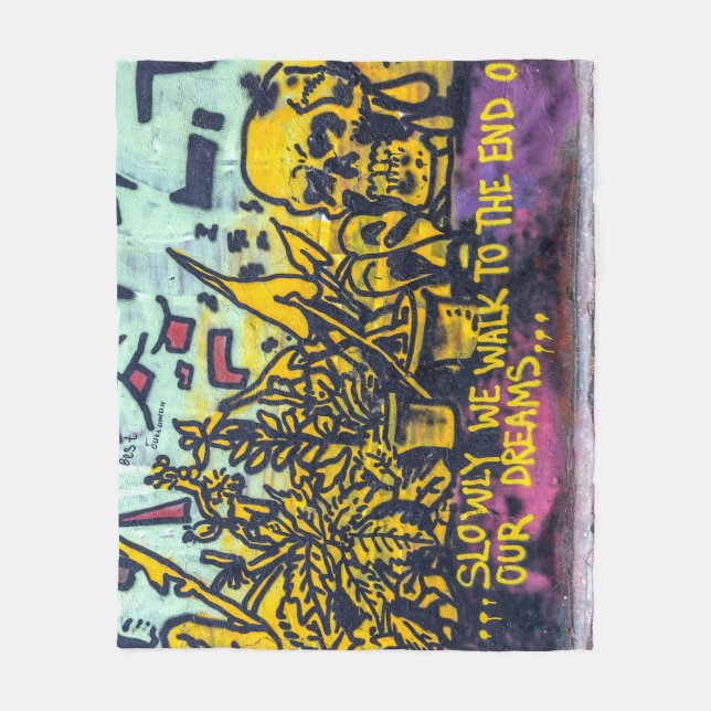 Graffiti Urban Street Art Abstract Fleece Blanket (Front)