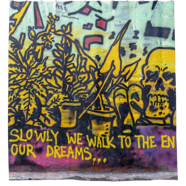 Graffiti Urban Street Art Abstract Shower Curtain (Front)