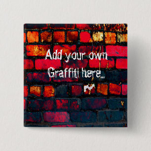 Graffiti wall. 15 cm square badge
