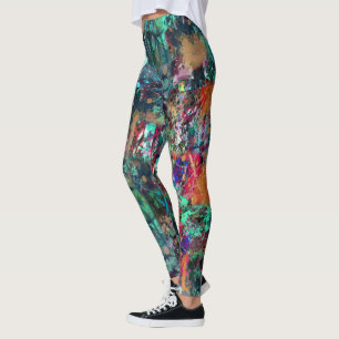 Graffiti Wall and Spray Paint Splatter Leggings