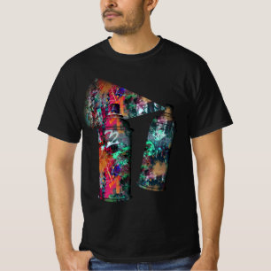 Graffiti Wall and Spray Paint Splatter T-Shirt