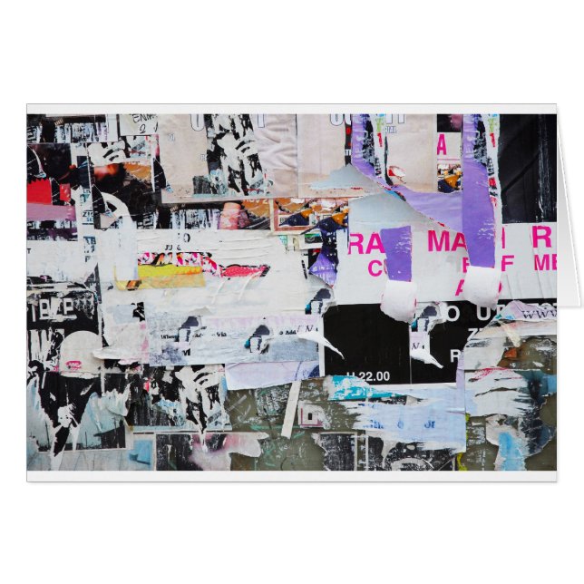 Graffiti Wall Banksy Style Torn Paper (Front Horizontal)