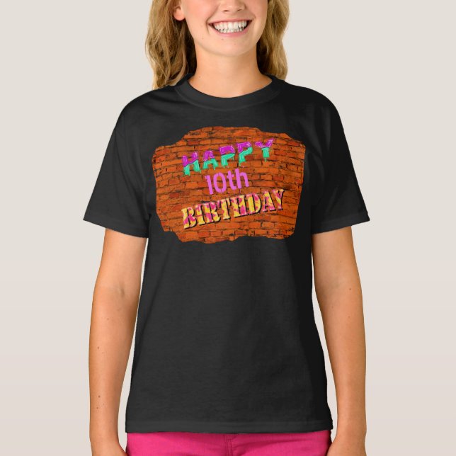 Graffiti wall birthday shirt  (Front)