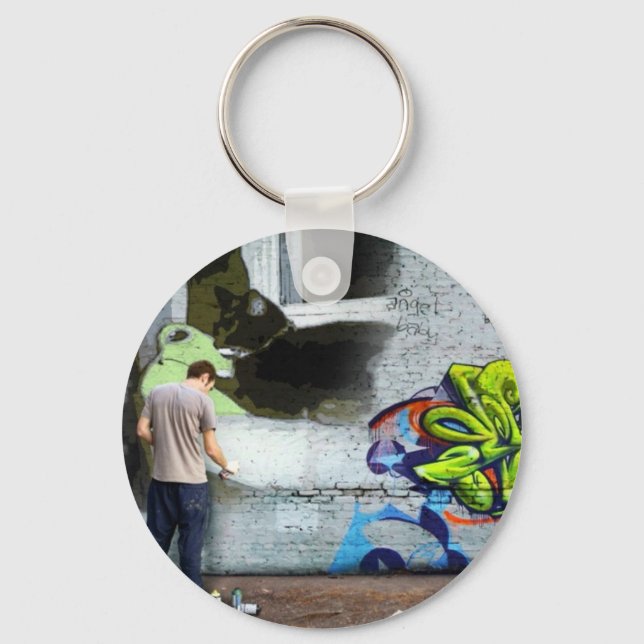 Graffiti Wall Lucy Key Ring (Front)