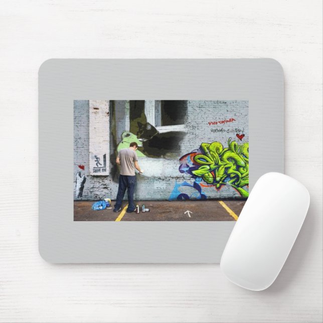 Graffiti Wall Lucy Mouse Pad (With Mouse)