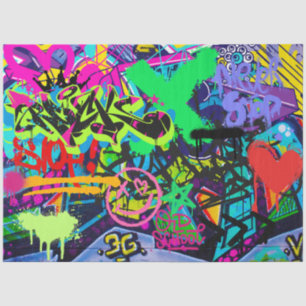 Graffiti Wall Urban Vibrant Decoupage Paper
