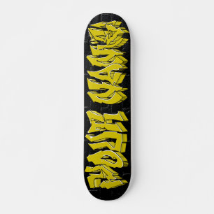 GRAFFITI WILDSTYLE GOLD CUSTOM SKATEBOARD
