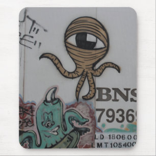 Graffitti Aliens Mouse Pad