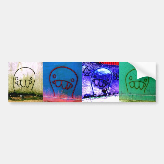 Grafitti Characters Bumper Sticker (Front)