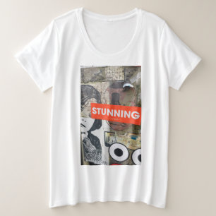 Grafitti plus size T-Shirt