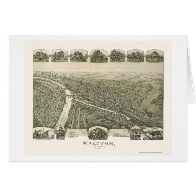 Grafton, WV Panoramic Map - 1898 (Front Horizontal)