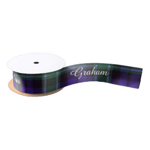 Graham clan Plaid Scottish tartan Satin Ribbon