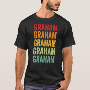 Graham County North Carolina Rainbow Text T-Shirt