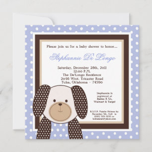 Graham Crackers Boy Blue Baby Shower Invitation
