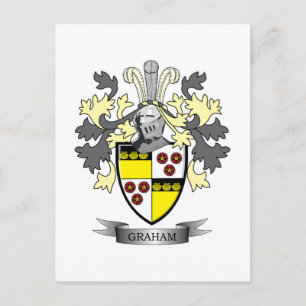 Graham Family Crest Coat of Arms Postcard