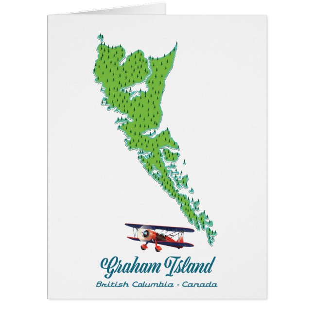 Graham Island British Columbia Travel map (Front)