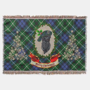 Graham Scottie Dog Christmas Throw Blanket