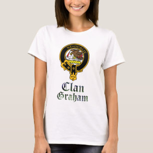 Graham scottish crest and tartan clan name T-Shirt