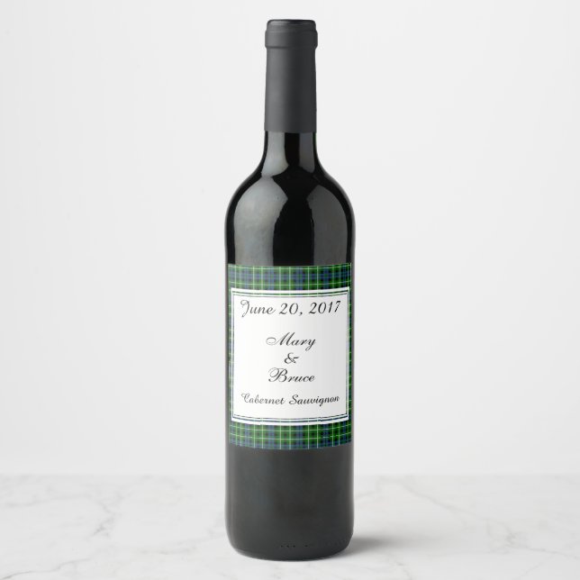 Graham Scottish Wedding Wine Label (Front)