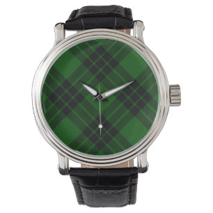 Graham tartan green black plaid watch