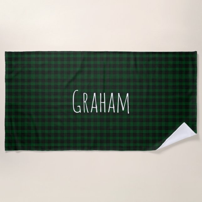 Graham Tartan Plaid Beach Towel (Front)
