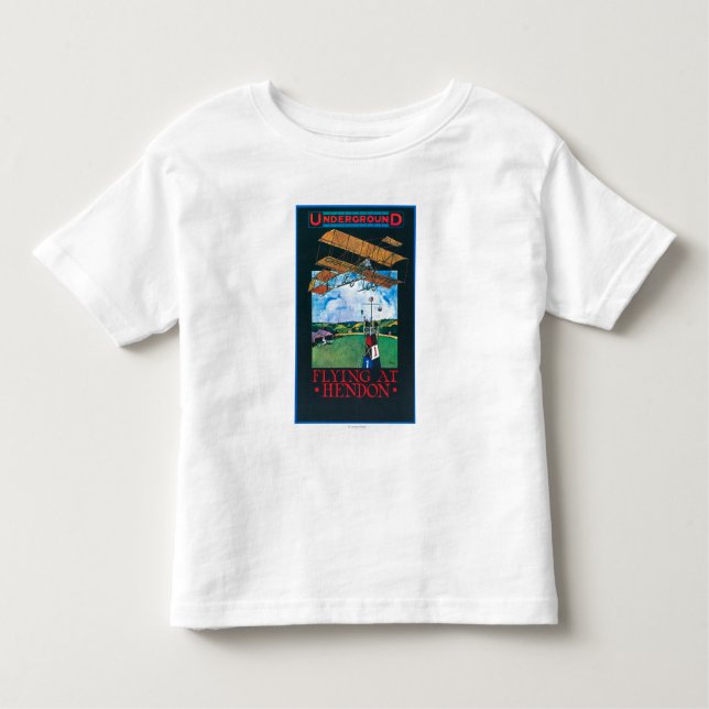 Grahame-White And Plane over Aerodrome Poster Toddler T-Shirt (Front)