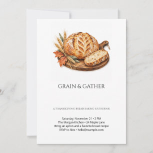 Grain and Gather Thanksgiving Bread Baking Invitation