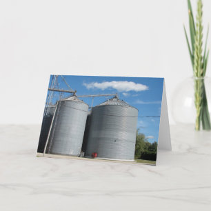 Grain Bins at the Elevator Card