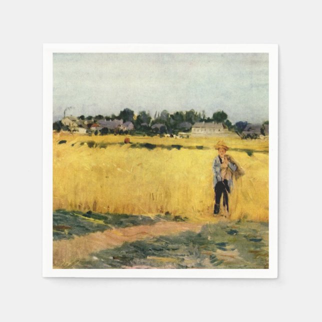 Grain Field (by Berthe Morisot) Napkin (Front)
