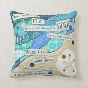 "Grains of Sand" Scripture Beach Pillow