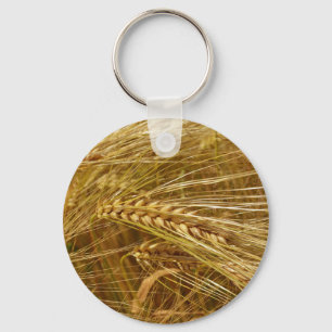 Grains of wheat in the field.  It’s Harvest Time!  Key Ring
