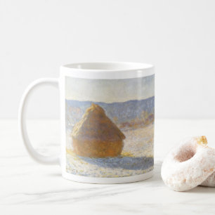 Grainstack in Morning, Snow Effect by Claude Monet Coffee Mug