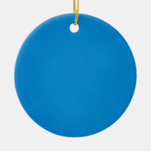 Grainy Bright Blue Background Ceramic Tree Decoration